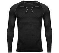 Alpinus Hommes Manche Longue Couche de Base Tactical Sport Respirant Noir-Gris