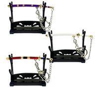 Alppihym Coffret de porte-clés Anime - 3 mini katanas (9 cm) - Épées de samouraï légendaires - Wado Ichimonji, Sandai Kitetsu, Shusui - Produits dérivés Anime - Cadeaux et décoration