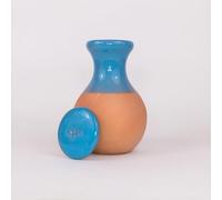 Alppos Oyas à enterrer 1 Litre en Terre Cuite avec Couvercle - ollas pour Plante intérieure et extérieure système d'irrigation par capilariter (2, Bleu)