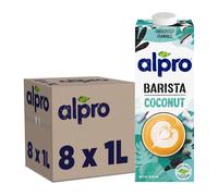 Alpro Barista Boisson longue durée à base de noix de coco - Idéal pour le café - Mousse végétalienne sans produits laitiers et sans lactose - 1 l (lot de 8)