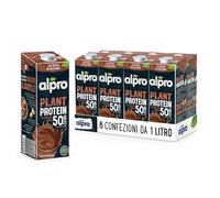 Alpro Boisson au soja Chocolat avec protéines 100% végétal Pack 8 x 1 L
