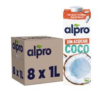 Alpro Bebida Vegetal de Coco sin Azúcar 8x1L