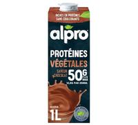 ALPRO - Boisson Protéinée Végétale Soja Saveur Chocolat, Texture Onctueuse (Brique 1L) - Le lot de 4