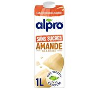 ALPRO - Boisson Végétale Amande Blanche Sans Sucres, Brique 1L - Lot De 4