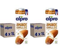 Alpro - Boisson Végétale - Lait d'Amande Grillée - 1L - Lot de 4x1L