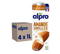 Alpro - Boisson Végétale - Lait d'Amande Grillée - 1L - Lot de 4x1L