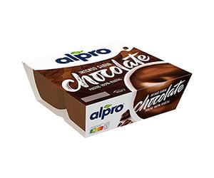 Alpro Dessert soya au chocolat noir - À base de soja - Végétalien et naturellement sans lactose - Riche en calcium et en vitamines - 4 x 125 g