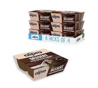 Alpro Lot de 24 desserts alternatifs au chocolat noir à base de plantes de soja - Végétalien et sans produits laitiers - Sans sucre ajouté et dessert - 125 g