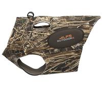 ALPS OutdoorZ Topflight Realtree Max-7 Gilet de Chasse pour Chien en néoprène de 5 mm pour Plus de Chaleur, col profilé, Coussinets flottants, poignées faciles à soulever et Clip pour Laisse, Taille