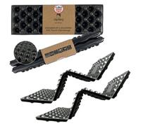 Alpteq® RastPlatz Lot de 2 coussins d'assise pliables, thermiques, d'extérieur, pour le jardin, le camping et les loisirs, imperméables, isolants et ultra légers, idéaux pour sac à dos et chaise, noir