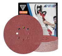 ALPXUXP Lot de 25 feuilles abrasives 225 mm - Grain 180 - 8 trous - Pour ponceuse à sec - Girafe - Papier abrasif rond