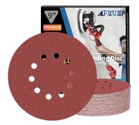 ALPXUXP Papier abrasif 225 mm grain 400 Disque abrasif 10 trous pour ponceuse à sec girafe ronde Papier abrasif (25 pièces)
