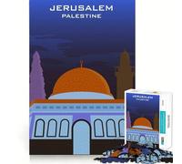ALQUDS JÉRUSALEM Palestine Puzzle 1000 pièces Jeu cognitif Amusant Pièces Robustes et découpées avec précision Exercice Mental Calme à Faire à la Maison (38x26cm)
