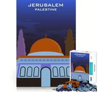 ALQUDS JÉRUSALEM Palestine Puzzle 1000 Pièces Stimulation Cognitive Amusant Pièces Découpées Nettes et sans Bavures Jouet de Loisirs d'Intérieur pour Les Fêtes (50x75cm)