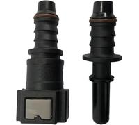 Alrens 2 Pièces Raccords Rapides Essence 7.89-ID6 Droit + Mâle Connecteurs pour Durite Carburant 6mm, Noir, Anti-Fuite, Rapide et Durable, Universel pour Système de Carburant Voiture Moto Quad Scooter