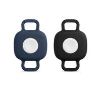 Alrens Lot de 2 supports de collier pour chien pour tracker Bluetooth Tile Life360 Mate (2024) 2022, coque de protection intégrale en silicone étanche pour collier de chat, ultra durable, résistant