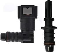 Alrens Raccords Rapides Carburant 9.89-ID8 Set 1 Coudé + 1 Mâle Droit Connecteurs pour Durite Essence/Diesel 8mm, Universel Anti-Fuite, Rapide et Durable pour Système de Carburant Voiture Moto