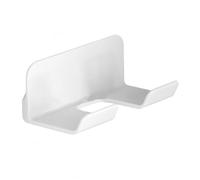 Alrens Support pour sèche-cheveux sans perçage - Blanc - Support mural pour sèche-cheveux - Idéal dans la salle de bain et autres modèles - 1 pièce - Blanc