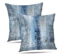 Alricc Lot de 2 Coussins Décoratifs Housses de Coussin Modernes pour Chambre à Coucher, Canapé, Oreiller Canapé, Salon (16 x 40,6 cm, Bleu et Gris)