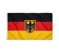 Alriedy Drapeau de l'Allemagne avec aigle - 90 x 150 cm - En polyester résistant aux intempéries - Avec 2 œillets en métal - Double couture - Pour événements sportifs, vacances, extérieur et intérieur