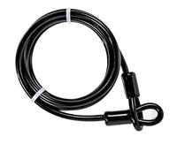 Alriedy Lot de 2 câbles de sécurité à boucles - 1 m de long - 4 mm de long - Avec œillets - Gaine en plastique - Pour câble antivol - Remorque de vélo - Câble de sécurité robuste avec une grande