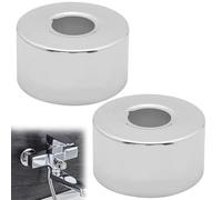 Alriedy Lot de 2 rosaces pour mitigeur de douche, couverture d'appareil, 66x30 mm, G3/4 (Ø25 mm) rosace de recouvrement, rosette en acier inoxydable pour mitigeur de douche, couverture décorative pour