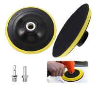 Alriedy Lot de 5 disques abrasifs pour meuleuse d'angle et perceuse : 3 x 125 mm (M14) pour machines Bosch/petites machines, 2 disques de polissage Velcro de 75 mm, compatibles avec les patins