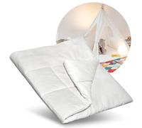 ALRITHO Tapis de sol avec rubans, 120 x 120 cm, rembourré, pour tentes tipi, maisons de jeu, couverture de jeu confortable en coton [blanc]