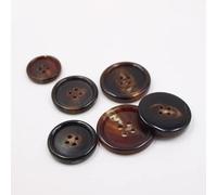 ALRIUS 10 pièces Boutons à Boucle en Corne Naturelle pour vêtements Pull Manteau Couture décorations Vintage Bricolage Accessoires Bouton Rond à Quatre Trous