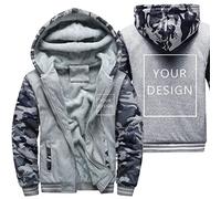 ALRRGPB Sweat à Capuche personnalisé pour Homme - Créez Votre Propre Veste - Ajoutez Votre Image personnalisée - Sweat-Shirt d'hiver zippé,