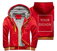 ALRRGPB Sweat à Capuche personnalisé pour Homme - Créez Votre Propre Veste - Ajoutez Votre Image personnalisée - Sweat-Shirt d'hiver zippé,
