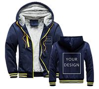 ALRRGPB Sweat à Capuche personnalisé pour Homme - Créez Votre Propre Veste - Ajoutez Votre Image personnalisée - Sweat-Shirt d'hiver zippé,