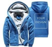 ALRRGPB Sweat à Capuche personnalisé pour Homme - Créez Votre Propre Veste - Ajoutez Votre Image personnalisée - Sweat-Shirt d'hiver zippé,