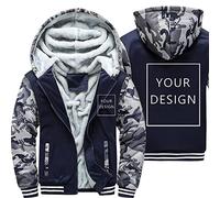 ALRRGPB Sweat à Capuche personnalisé pour Homme - Créez Votre Propre Veste - Ajoutez Votre Image personnalisée - Sweat-Shirt d'hiver zippé,