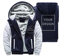 ALRRGPB Sweat à Capuche personnalisé pour Homme - Créez Votre Propre Veste - Ajoutez Votre Image personnalisée - Sweat-Shirt d'hiver zippé,