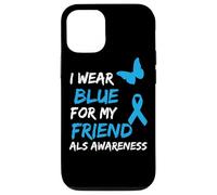 ALS Awareness I Wear Blue for My Friend Coque pour iPhone 12/12 Pro