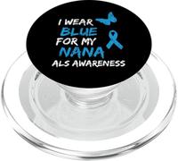 ALS Awareness I Wear Blue for My Nana Ribbon PopSockets PopGrip pour MagSafe