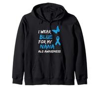 ALS Awareness I Wear Blue for My Nana Ribbon Sweat à Capuche