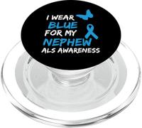 ALS Awareness I Wear Blue for My Nephew PopSockets PopGrip pour MagSafe