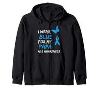 ALS Awareness I Wear Blue for My Papa Ribbon Sweat à Capuche