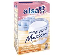 ALSA - Ferment Lactiques Yaourt Maison Spécial Yaourtière - Yaourt Maison Onctueux · Jusqu'à 32 Pots · Plus Besoin de Yaourts du Commerce - les 4 sachets- 8 g - 32g - Le Lot De 4