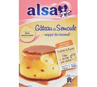 Alsa Gateau de Semoule de mon enfance nappé au Caramel 2 sachets de 8 parts - Lot de 7