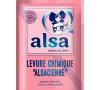 ALSA - Levure Chimique Alsacienne | Pour des gâteaux légers et aérés | Idéale pour vos recettes gourmandes | les 8 sachets - 88g | LOT DE 4
