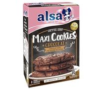 ALSA - Pâte Prête à Cookies Gourmands au Chocolat, Texture Fondante et Savoureuse (Boîte 350g) - Le Lot De 4
