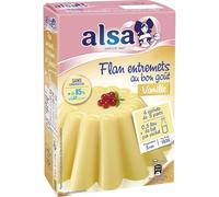 ALSA - Préparation Flan Entremets Vanille | Savoureux et onctueux | À savourer en dessert | la boite de 192 g | LOT DE 4