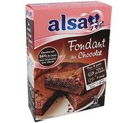 ALSA - Préparation Gâteau Fondant Chocolat, Saveur Intense, 320g - Lot De 4