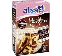 ALSA - Préparation Gâteau Moelleux Marbré, Boîte 435g - Lot De 4