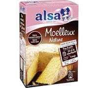ALSA - Préparation Gâteau Moelleux Nature | Un goût savoureux et onctueux | Idéal pour vos desserts maison | la boite de 435 g | LOT DE 4