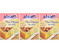 Alsa Préparation - Lot de 3 Boites - Flan Pâtissier aux Œufs 2 Sachets 720g - Lot Economique