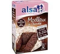 ALSA - Préparation Moelleuse pour Gâteau Chocolat Fondant, Texture Gourmande (Boîte 435g) - Lot de 4 - vendu par Lot